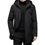 Phillipe | Veste classique noire avec capuche-Mens Coat-Noir-Barnier Boutique
