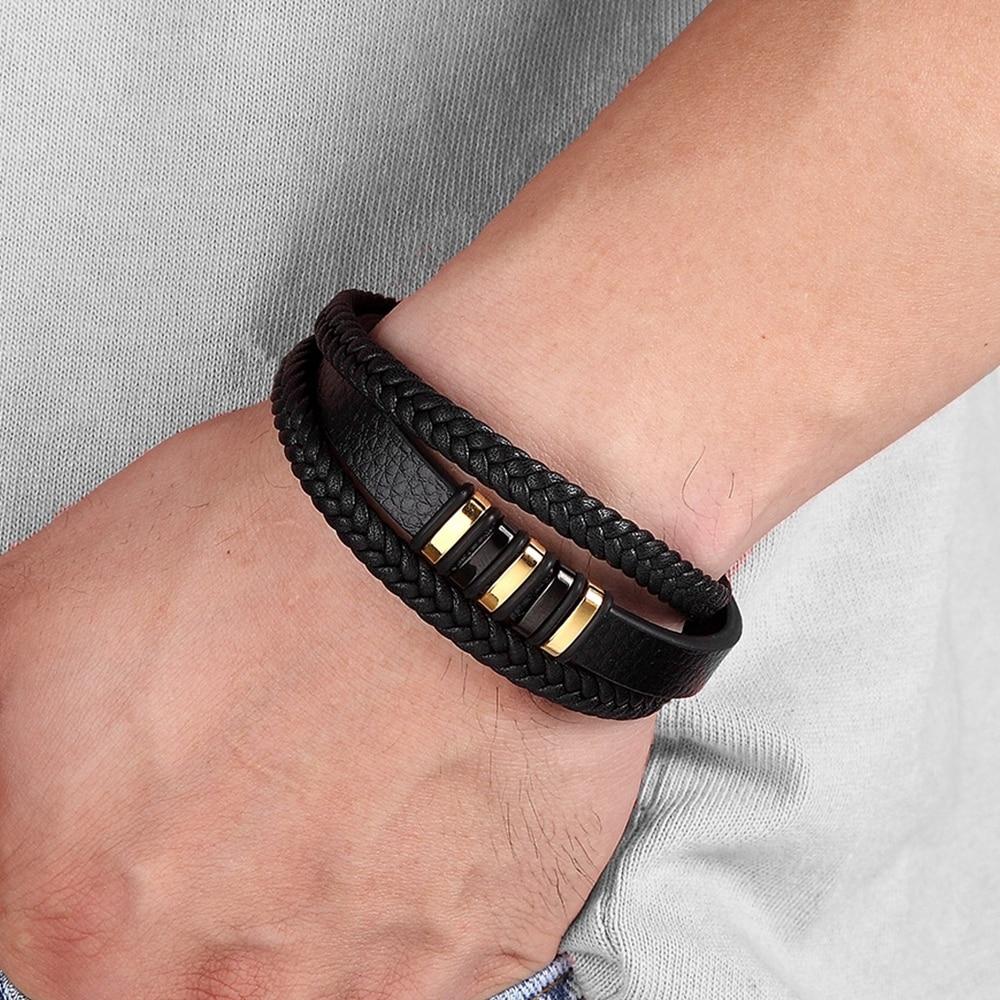 Presnel | Echte leren armband voor heren