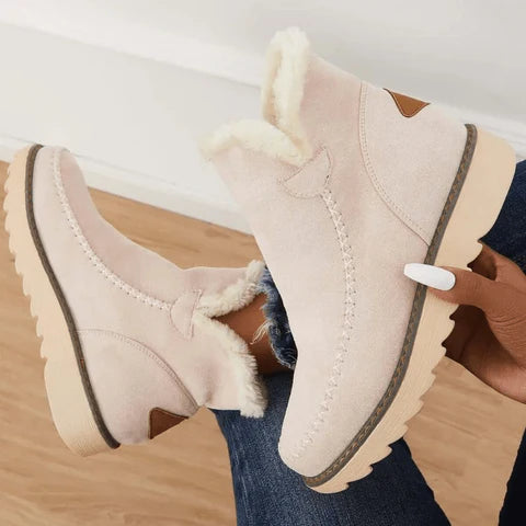 Gervaisse | Bottines à Enfiler pour Femmes avec Semelle Plateforme et Doublure en Fausse Fourrure