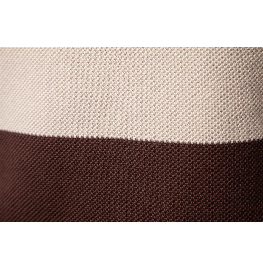 Florent | Pull Col Cheminée Zippé pour Hommes avec Motif Rayé-Mens Sweater-Barnier Boutique