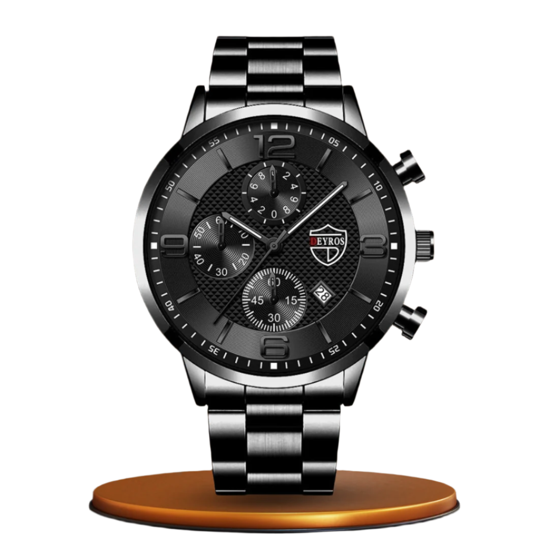 Flex | Montre pour hommes en acier inoxydable avec mouvement à quartz - Affaires