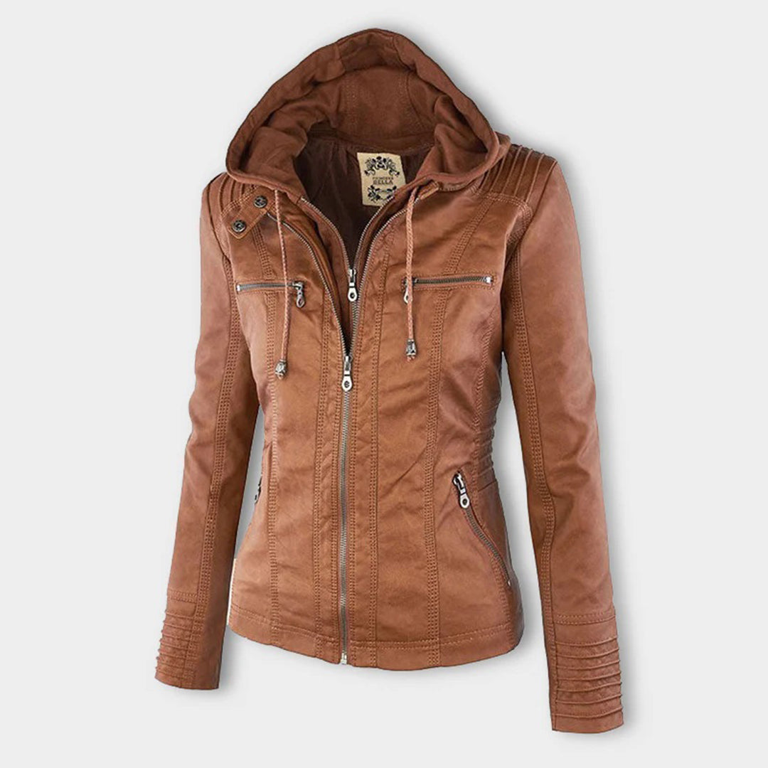 Veste Cuir pour Femme | Avec Capuche
