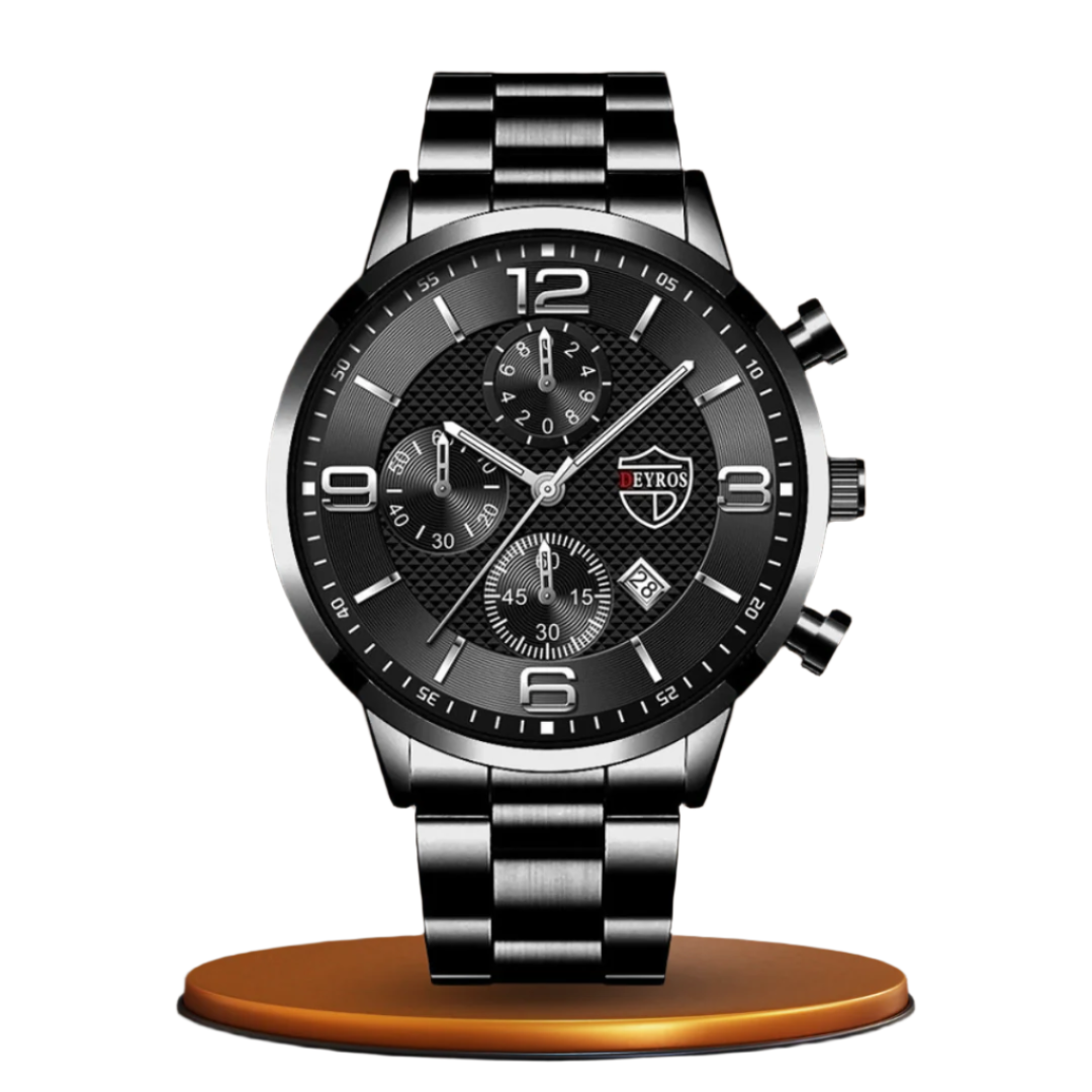 Flex | Montre pour hommes en acier inoxydable avec mouvement à quartz - Affaires