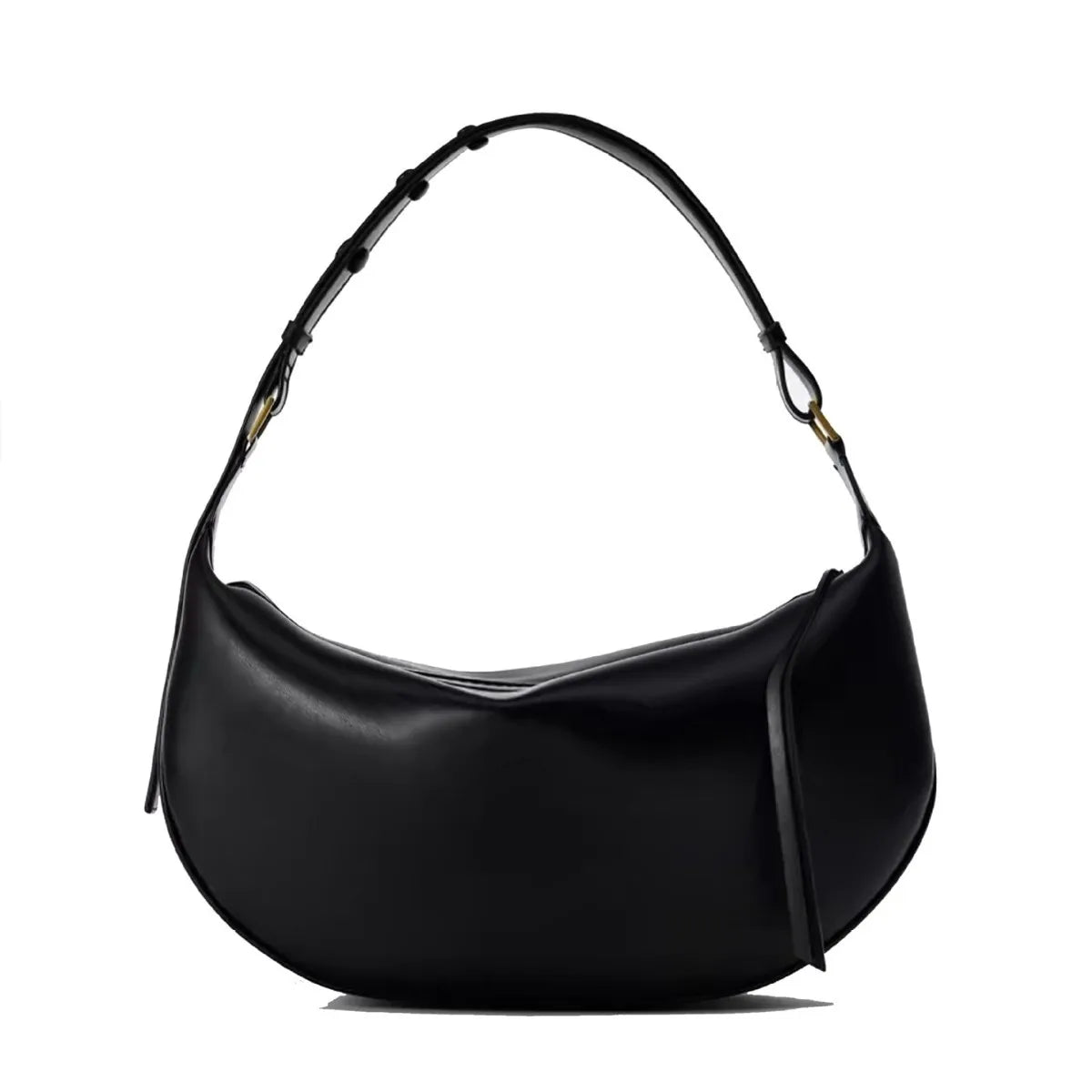 Frea | Sac bandoulière Femme Dumpling Crescent-Womens Shoulder bags-Noir-Barnier Boutique