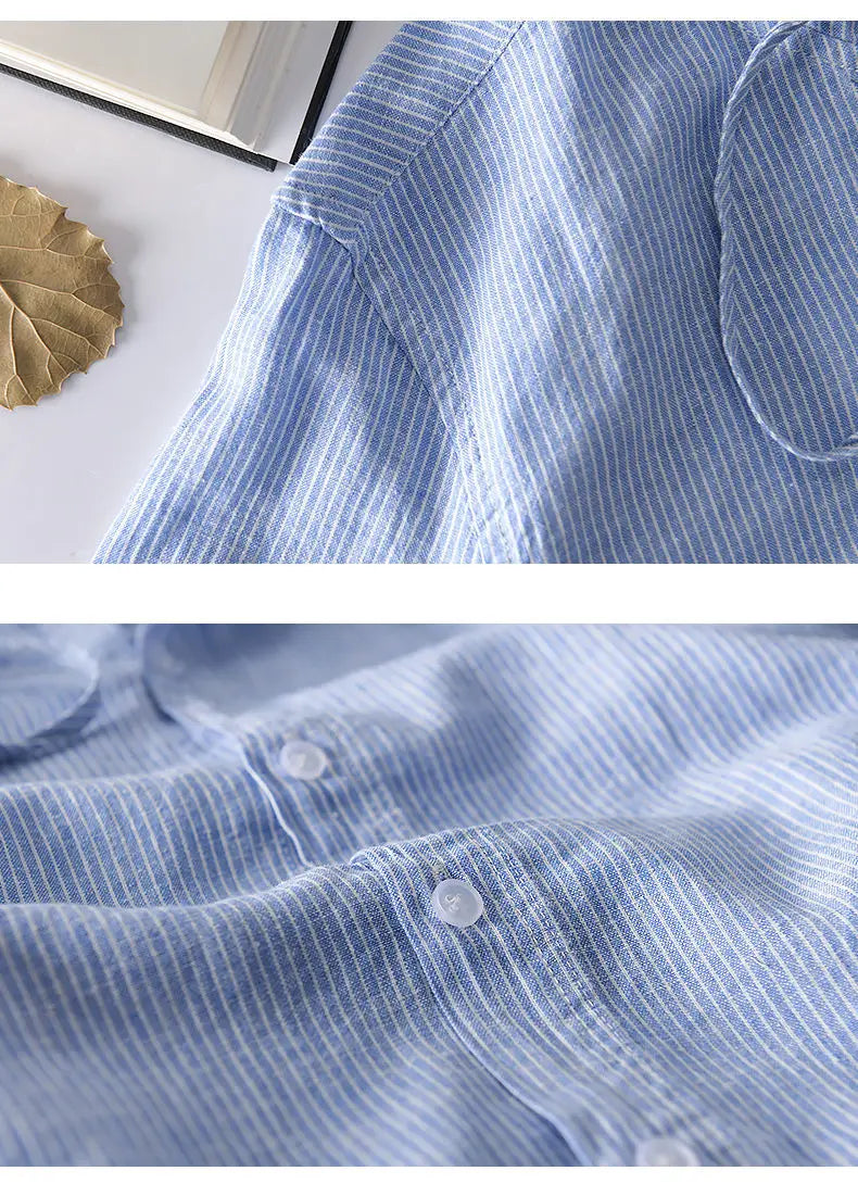 Arlo | Gestreept katoenen shirt met capuchon