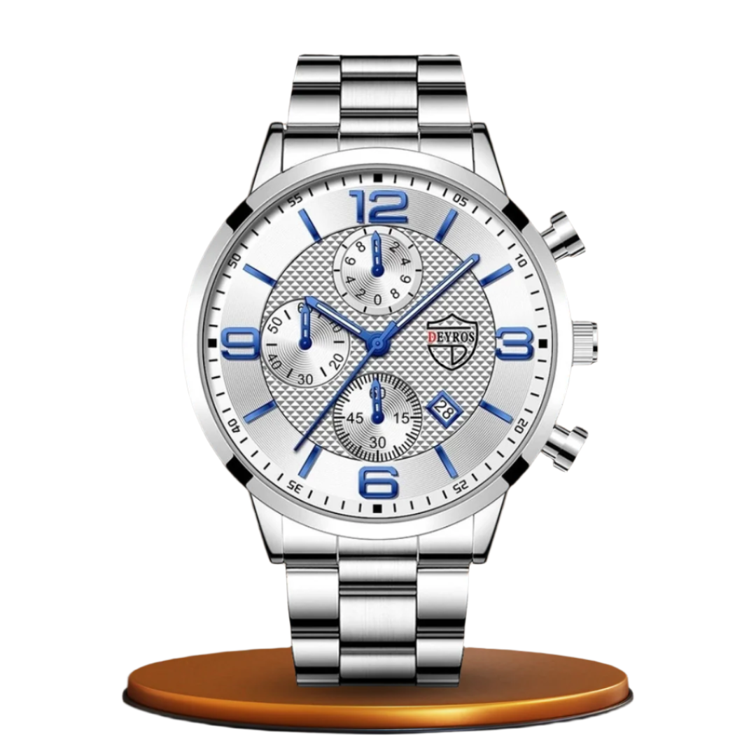 Flex | Montre pour hommes en acier inoxydable avec mouvement à quartz - Affaires