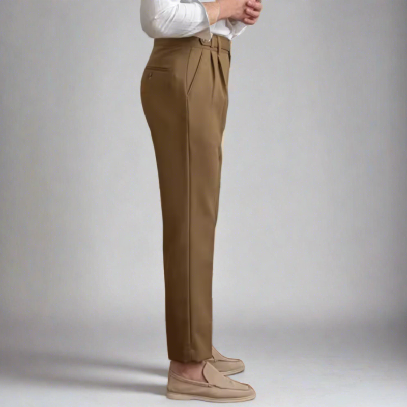 Federico | Pantalon homme taille haute – pli élégant, coupe moderne