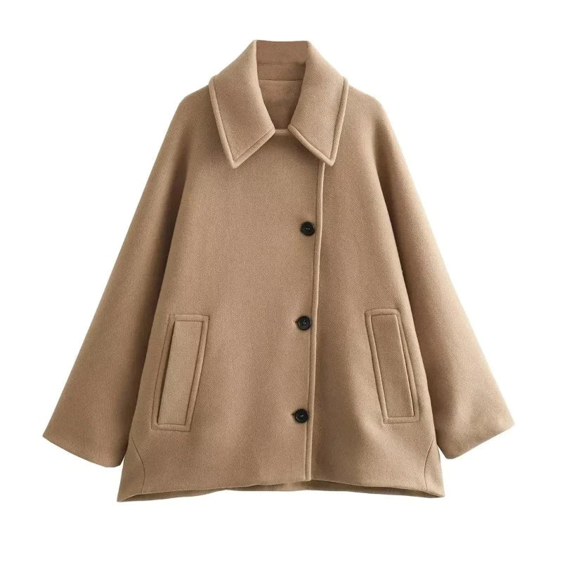 Jessy | Manteau surdimensionné pour femme en beige