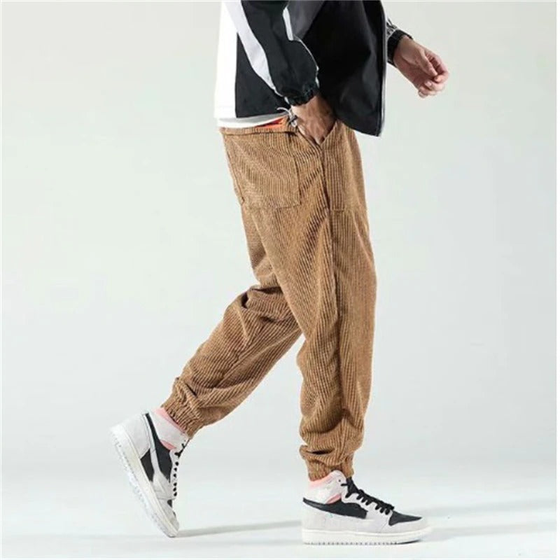 Steiger | Pantalon en velours côtelé souple et tendance - Coupe conique