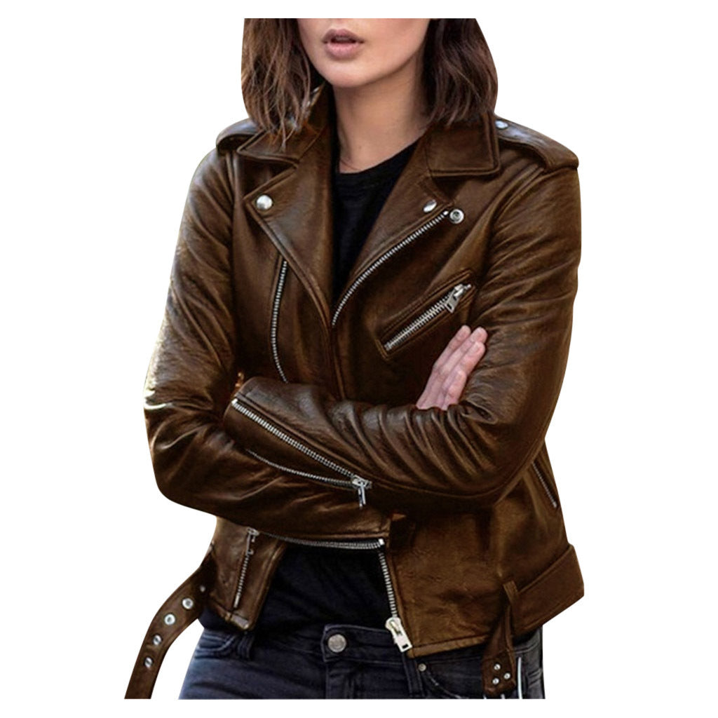 Veste Cuir pour Femme | Style Vintage & Zippée
