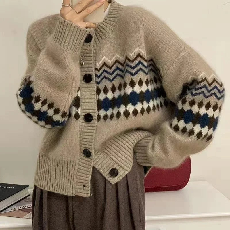Tara | Cardigan Femme en Maille à Manches Longues avec Boutons