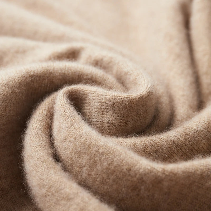 Isak | Beige Sweat à Capuche en Toucher Laine Mérinos
