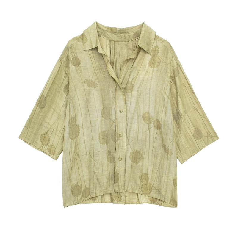 Sisi | Ensemble chemise et pantalon pour femme en jacquard imprimé
