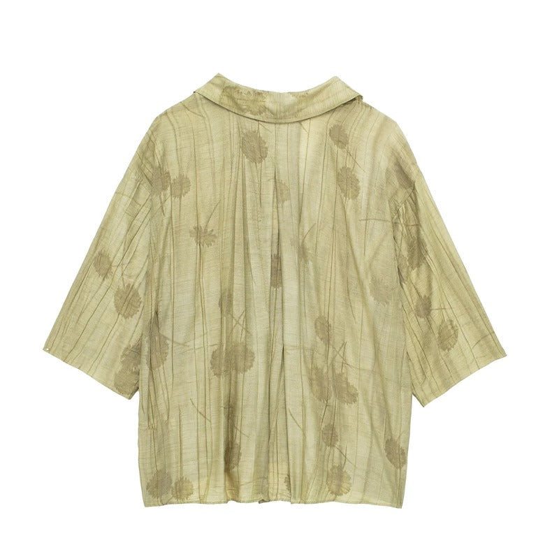 Sisi | Ensemble chemise et pantalon pour femme en jacquard imprimé
