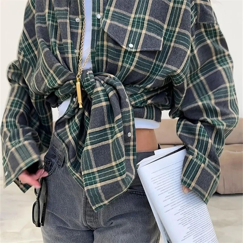 Victoria | Chemise oversize à carreaux Femme