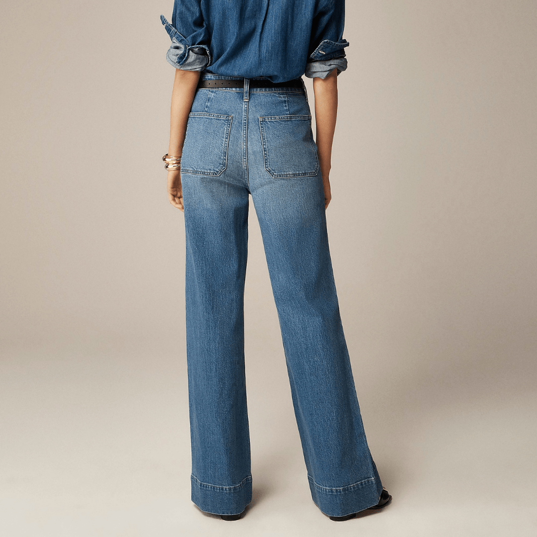 Gabi | Jean Taille Haute à Jambe Large - FitCurve