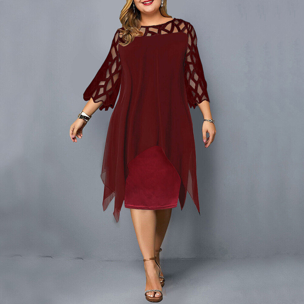 Angelique | Robe Midi Grande Taille Femme