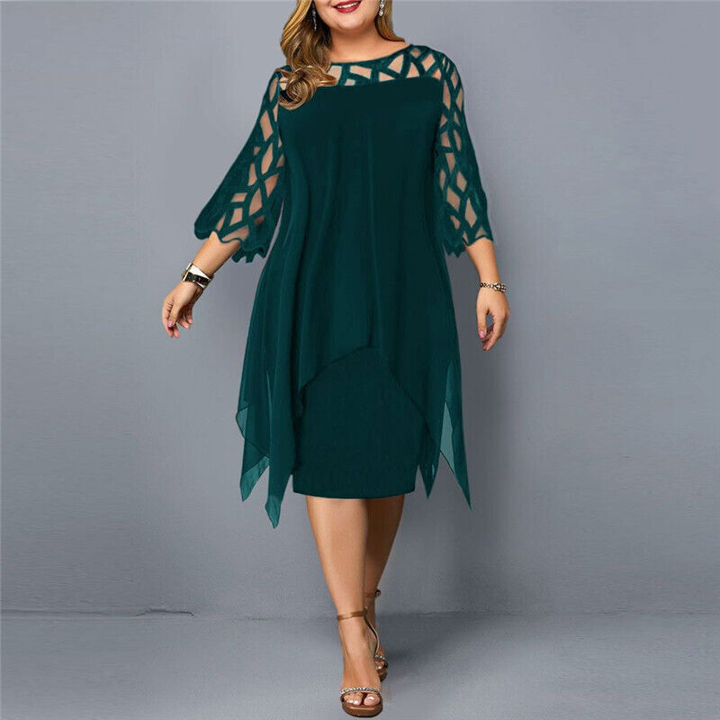 Angelique | Robe Midi Grande Taille Femme