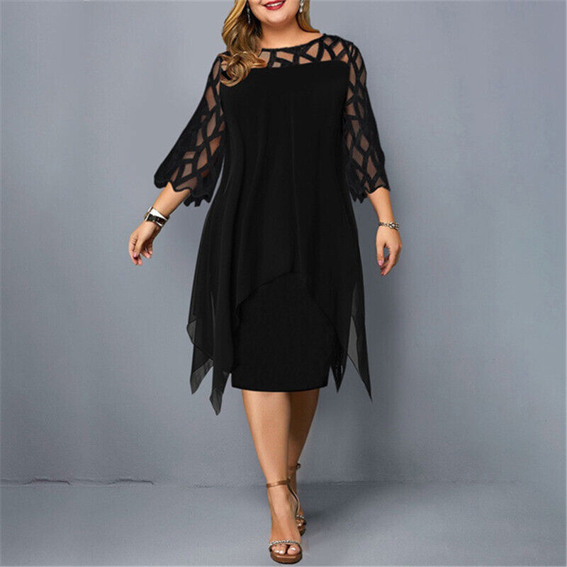 Angelique | Robe Midi Grande Taille Femme