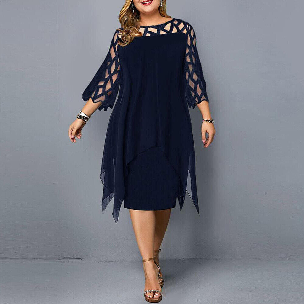 Angelique | Robe Midi Grande Taille Femme