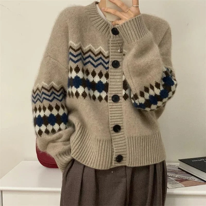 Tara | Cardigan Femme en Maille à Manches Longues avec Boutons
